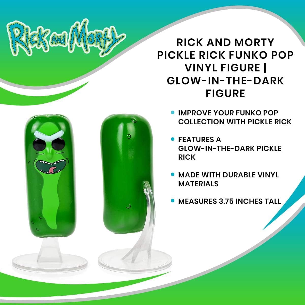 Rick & Morty Funko POP! Animation Pickle Rick Exclusive Vinyl Figure #350 [Glow-in-the-Dark, No Limbs]