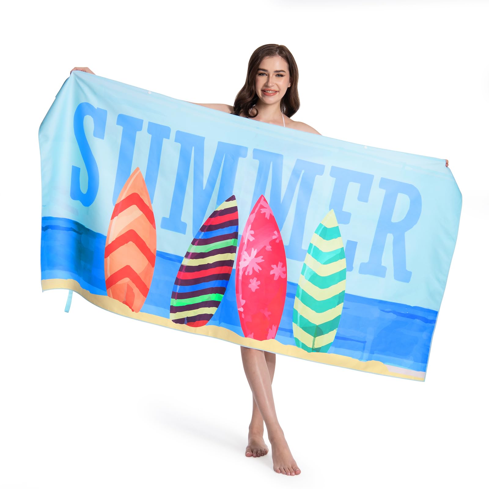 MOKANI Microfibre Beach Towel, Extra Large 180x90 cm Oversized Microfiber Swimming Towel - Quick Dry, Sand Free, Compact, Lightweight - Bath Towel Travel Towels for Adults Women Men