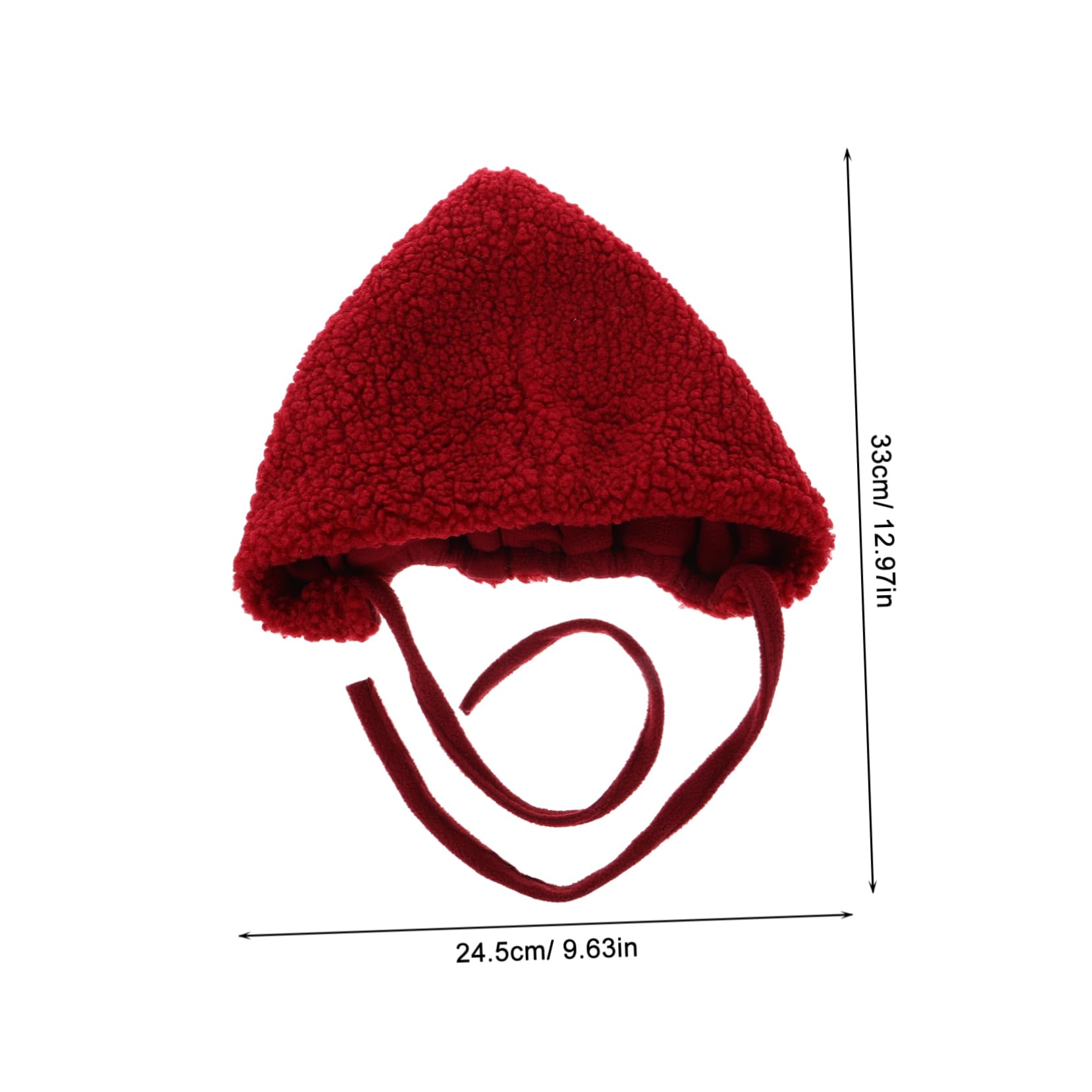 Healeved Warm Women's Beanie Hat Thickened Feng Hat for Warmth Cold-Proof Unisex Style Red