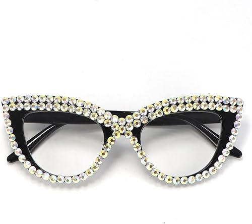 Miniatura 7 de Gafas de lectura de ojo de gato con diamantes de imitación para mujer, gafas de lectura de gran tamaño para