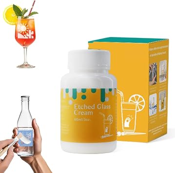 Art Etch Starter Cream3 oz for Glass for Intricate Designs, Create Stunning Designs on Glass Surfaces, DIY Art Craft Supplies Create Permanently, Perfect for Mirrors, Windows, Glassware