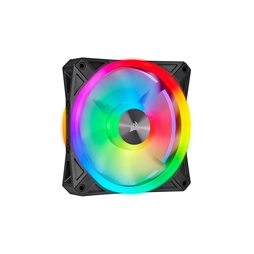 Corsair QL Series, Ql120 RGB, 120mm RGB LED Fan, Single Pack - Black