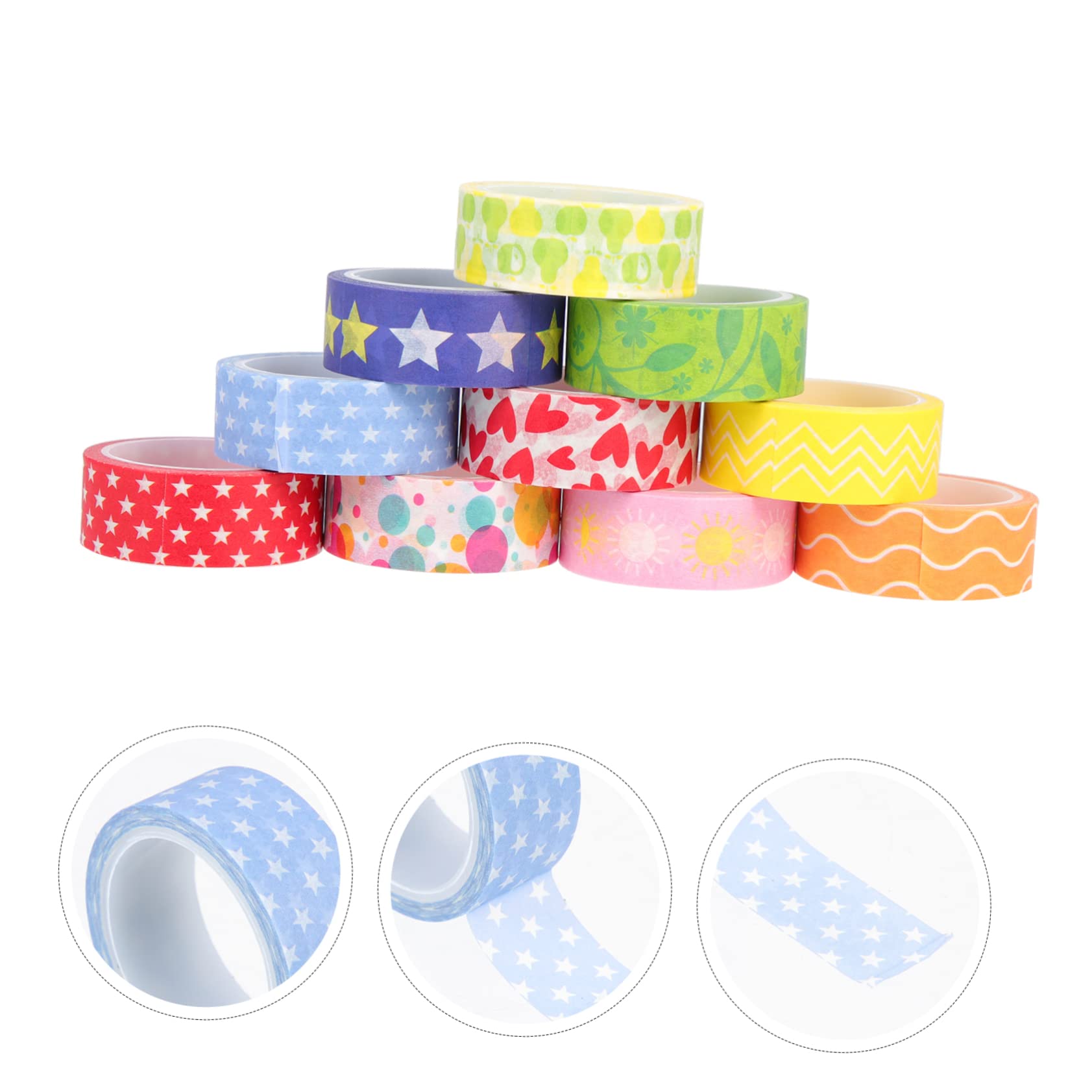 ABOOFAN 40rollos Cinta Washi Decorativa De Navidad Cintas De Papel Para Manualidades y Scrapbooking Elementos De Fiesta Temática Navideña Fácil De Usar y Reposicionar Para Decorar