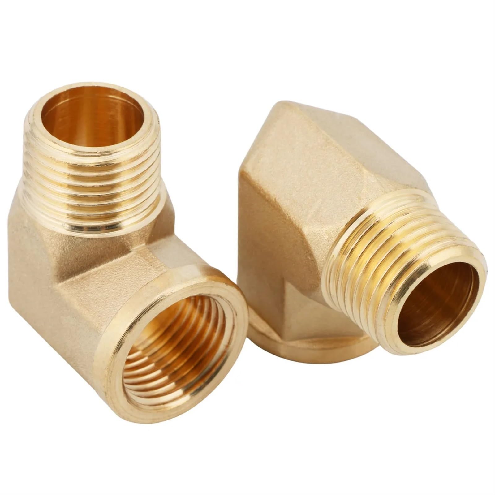 Raccordo A Gomito A 90 Gradi Per Tubi Solido 2 pezzi gomito da 90 gradi in ottone raccordo for tubo da 1/2 "NPT maschio a 1/2" NPT femmina Raccordo A Gomito