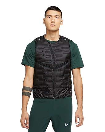 Buy Nike Men's Aeroloft Black Sleeveless Running Vest Blacl/Reflect Black,  Black, Large at Amazon.in