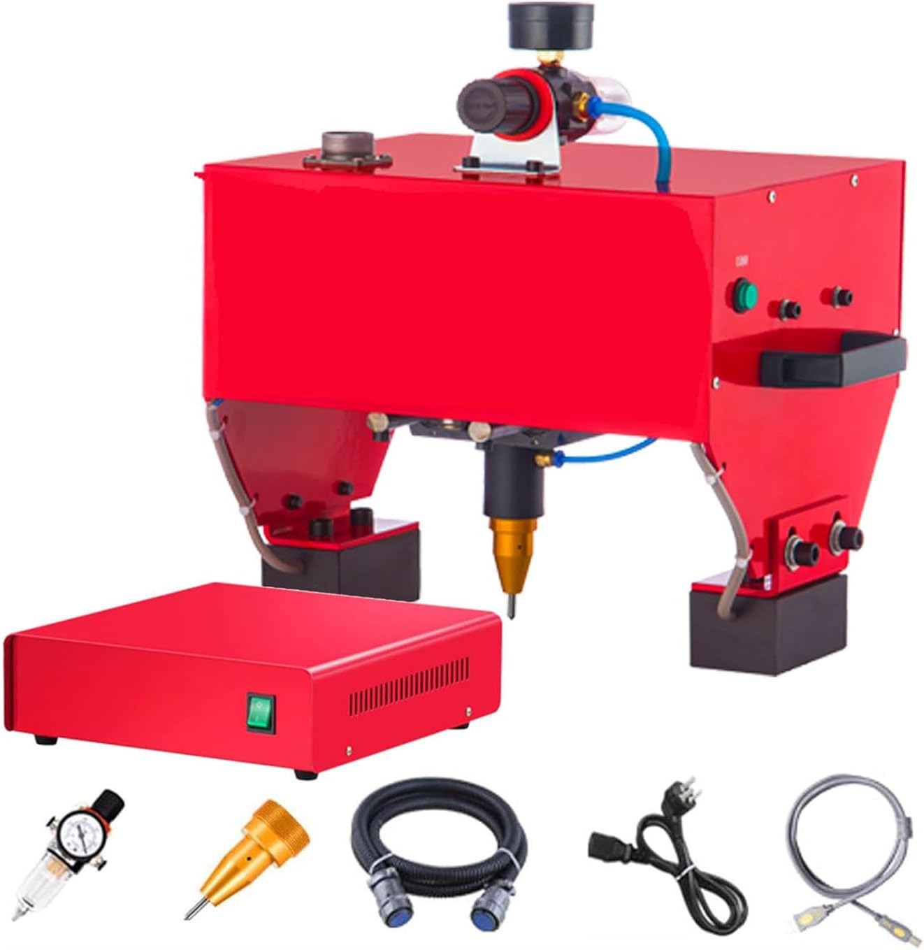 Pneumatic Marking Machine, Electric Metal Marking Machine, Industrial Dot Peen Marking Machine, Frame Chassis Number Engraving Tool, Depth 0.01-1mm,TypeC