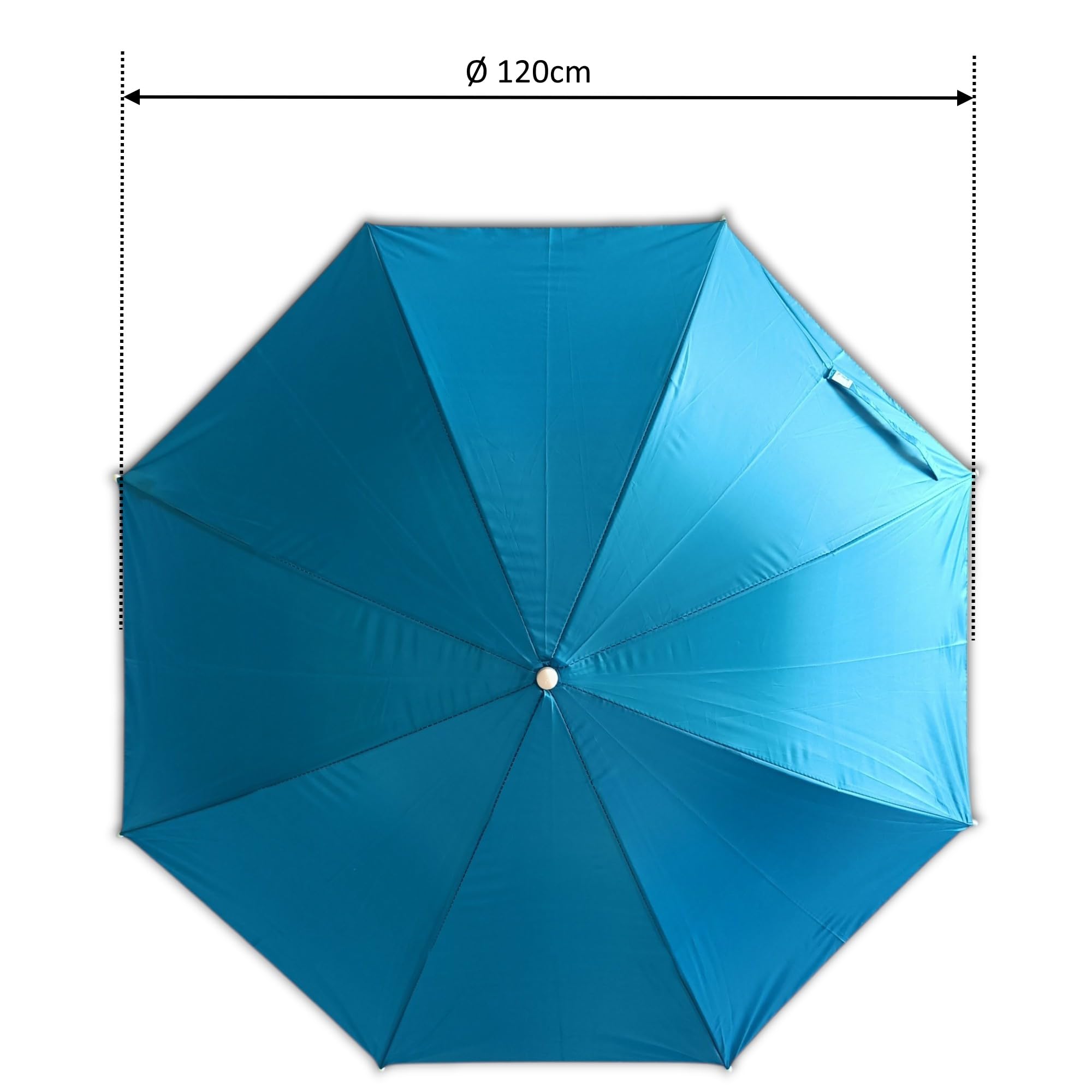 Pincho Ombrellone da spiaggia UV50+ 120 cm, ombrellone portatile con pinza per sedia da campeggio giardino in acciaio leggero poliestere resistente clip regolabile protezione solare