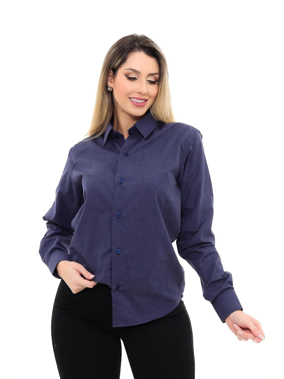 Camisa Social Feminina Premium Tipo Linho Executiva Estruturada Manga Longa em promoção! Veja a oferta e mais achadinhos de Blusas 7 Hoje é o melhor dia para comprar Camisa Social Feminina Premium Tipo Linho Executiva Estruturada Manga Longa com aquele preço maroto! Promoção! Aproveite a oferta! 7