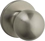 Weiser Regina Satin Nickel Front Door Knob with Lock and Key, Exterior/Interior Door Handles with Lock, Keyed Entry Door Knobs for Front Door, Bedroom, Bathroom & Office, Traditional Home Décor