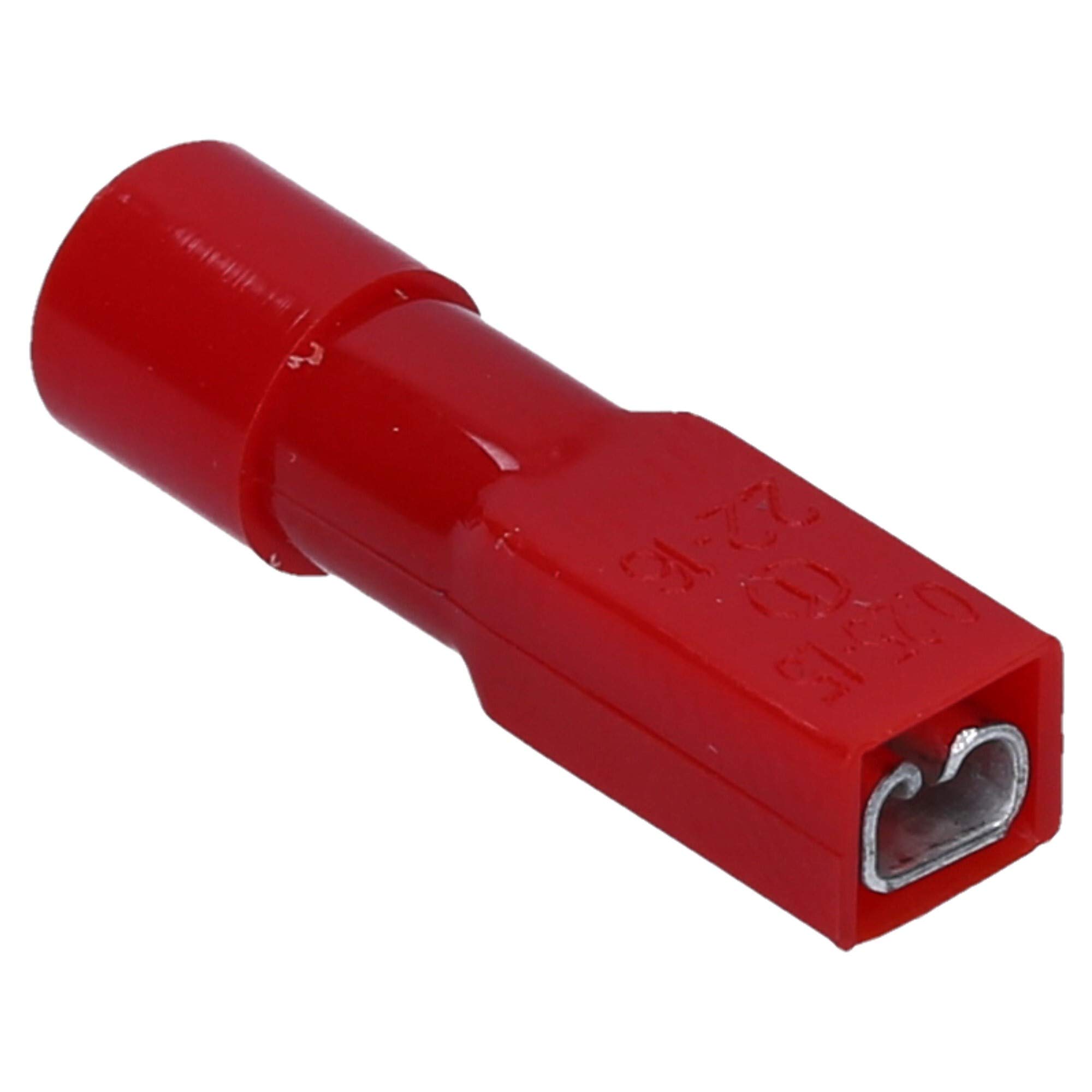 100 unidades Cembre RF-F305P Terminales enchufables planos, 2,8 x 0,5, rojo, totalmente aislados, calidad industrial