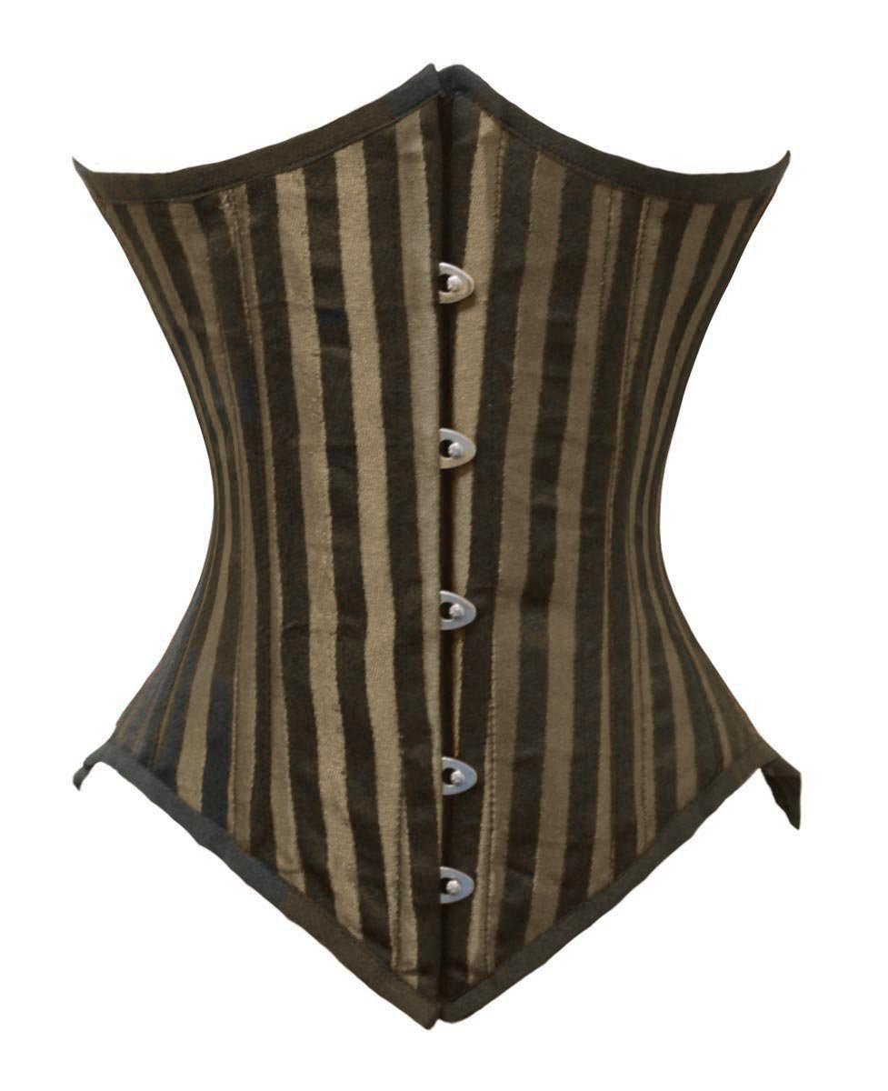 Femme Gothique 26 Double os en acier sous-buste Minceur Bande de brocart Corsets et Bustiers #8033-STR