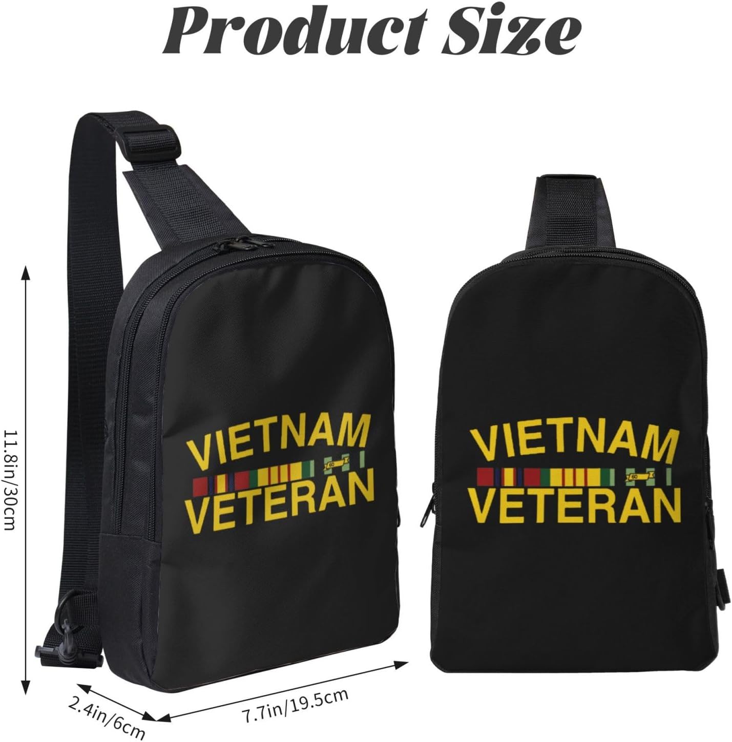Vietnam Veteran Mini Crossbody Sling Backpack Shoulder Chest Bag Daypack for Hiking Traveling