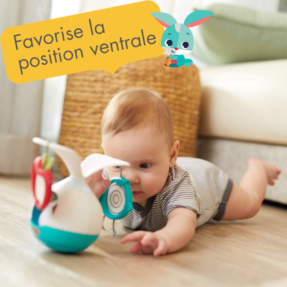 Tiny Love Tummy Time Musical Mobile 2-en-1, Mobile Bébé avec Musique & Lumières, 0 mois +, Rotatif 360° Musique et Lumières, Mobile Musical Bébé, 3 Modes Musique et Son, Collection Meadow Days