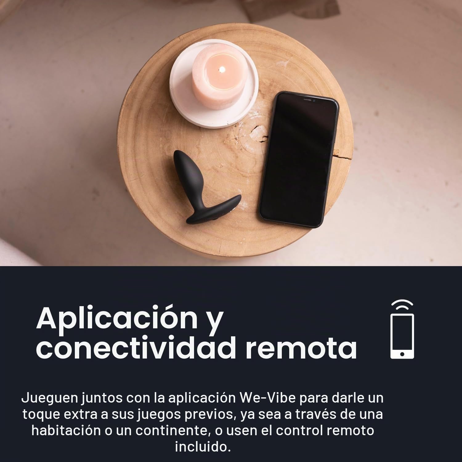We-Vibe Ditto+ Plug Anal con Vibración – Juguetes para Parejas Adultas con Control por App y Mando – 10 Modos de Vibración – Vibrador Anal de Silicona – Resistente al Agua – Recargable - Negro
