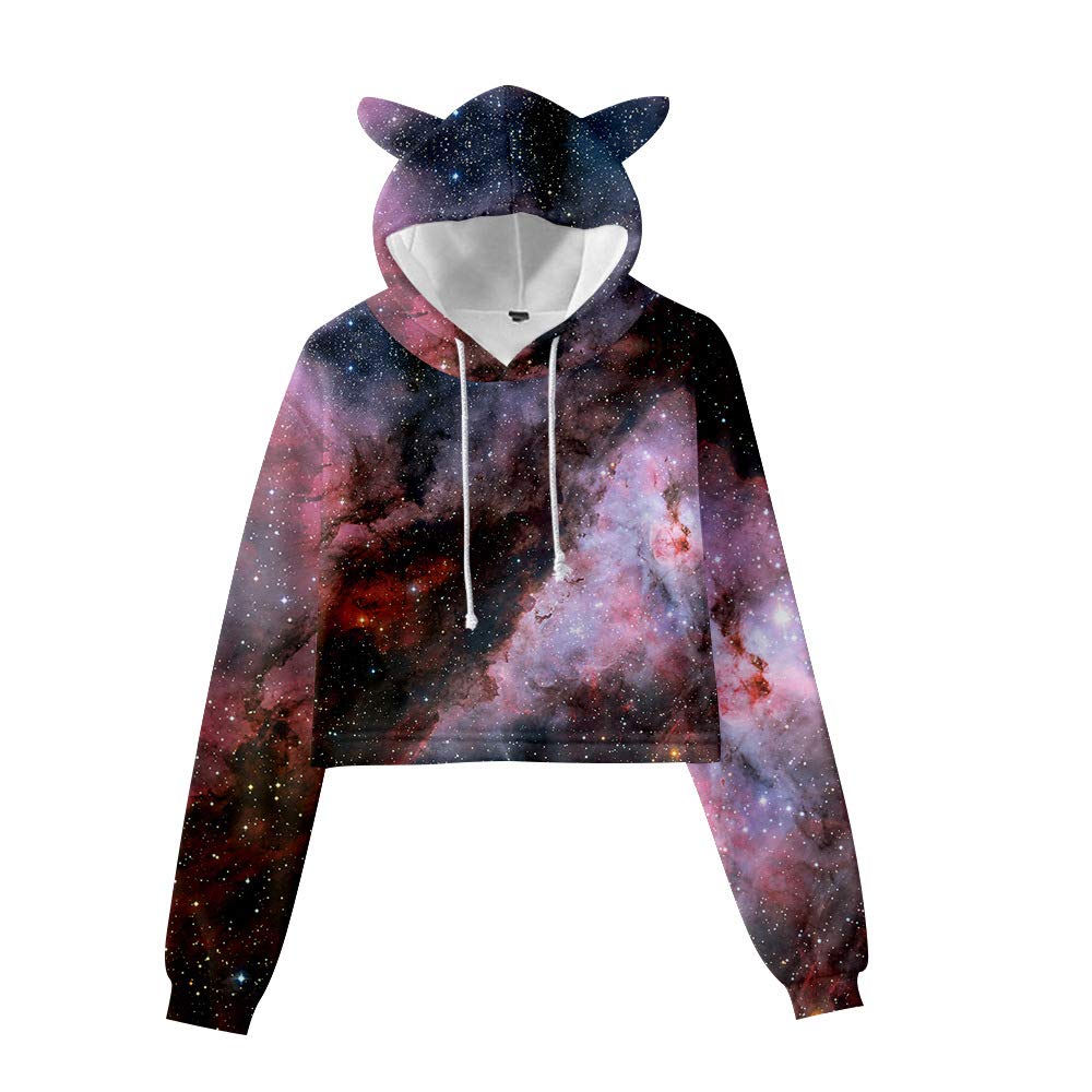 Sudadera para Niñas Niño Niña Sudaderas con Capucha Divertidas Manga Larga Años 6-16 Navel Exposed，Blue Spring and Summer Beach Sunscreen Long Sleeves