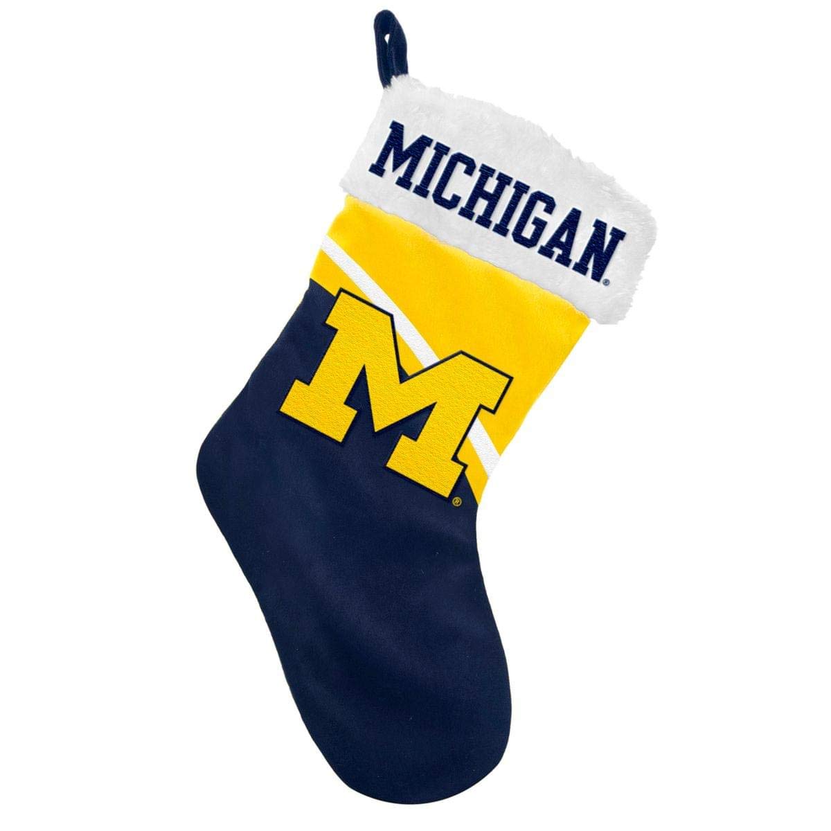 Forever Collectibles NCAA Swoop Logo Stocking NCAA Team: University of Michigan Wolverines