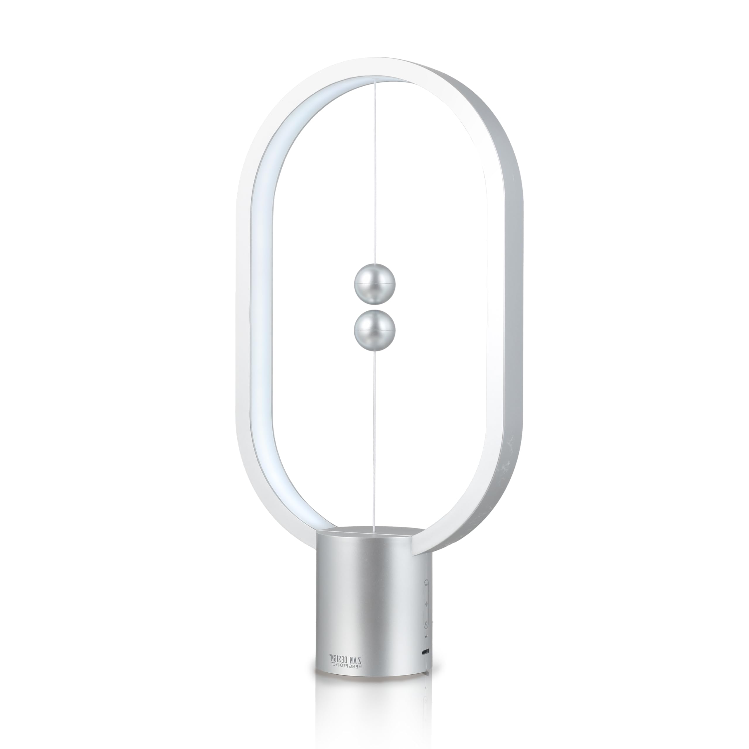 BABLOOM Heng Balance Light, USB Powered LED Table lamp, Creative, Magnetic Switch Night Light, dimmable Eye Protection Table lamp, Used for Gifts, Decoration Bedside, Dormitory and Office(Silver)