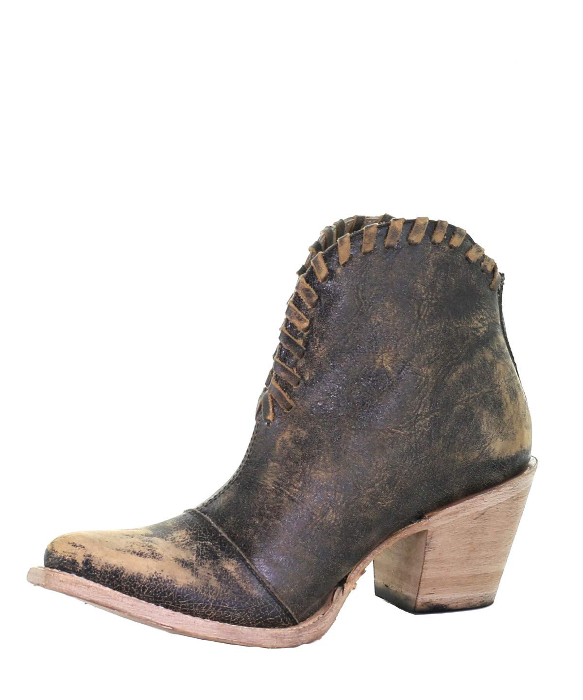 CORRAL Black Woven Ankle Boot Q5110