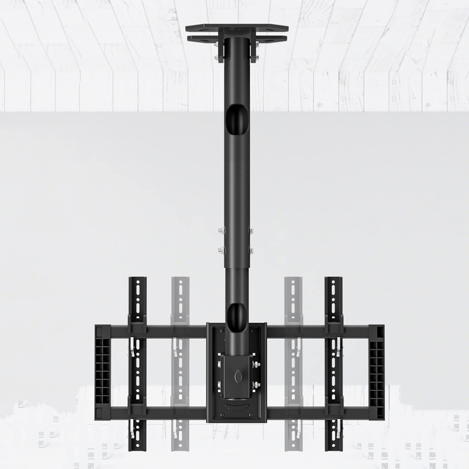 Support TV plafond rotatif 360° pour supprimer les reflets de lumière sur les écrans de 90 pouces