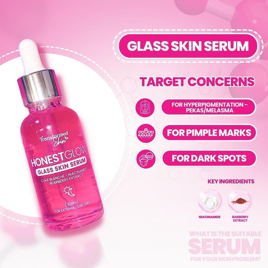 Amazon.com: Generic HonestGlow Glass Skin Serum 30ml, Pink