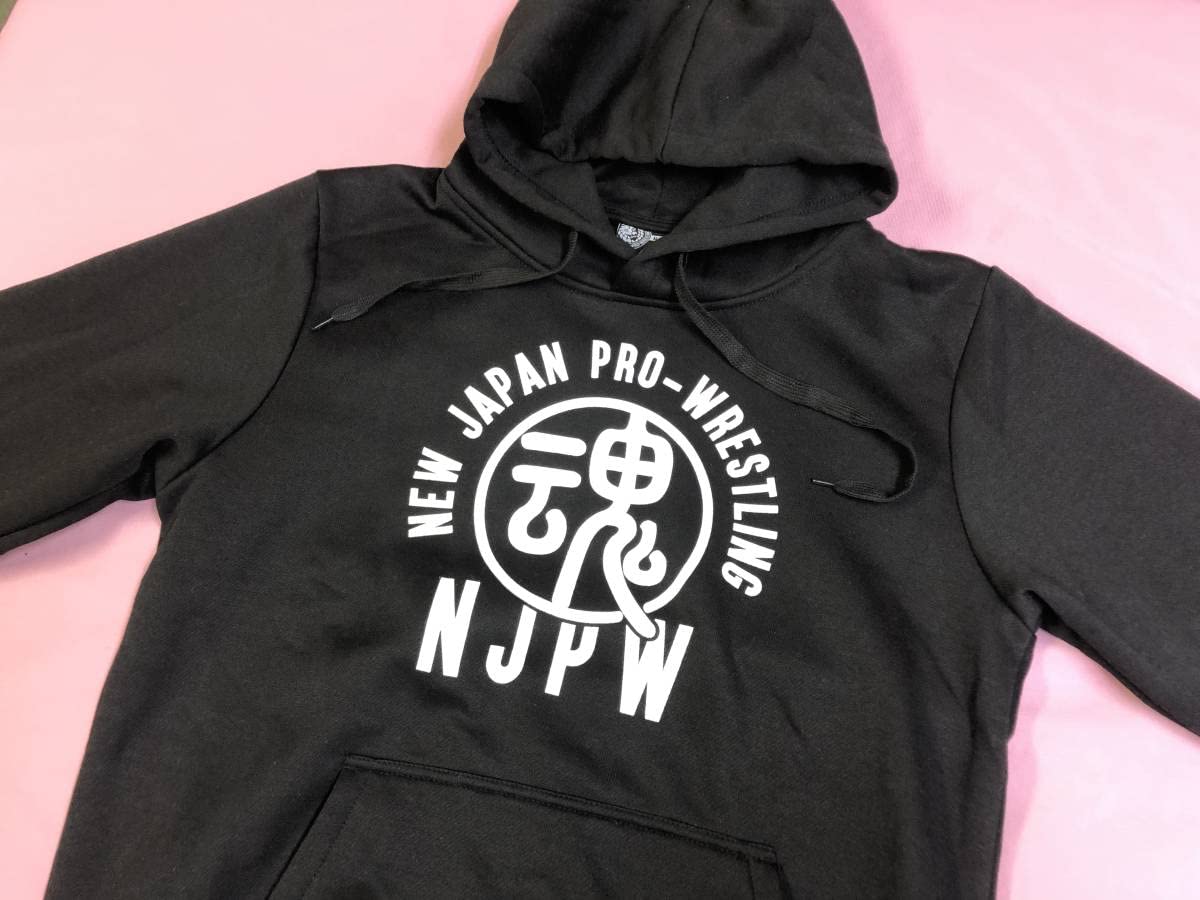 Amazon.co.jp: 新日本 NJPW 裏起毛パーカー M ブラック メンズサイズ 
