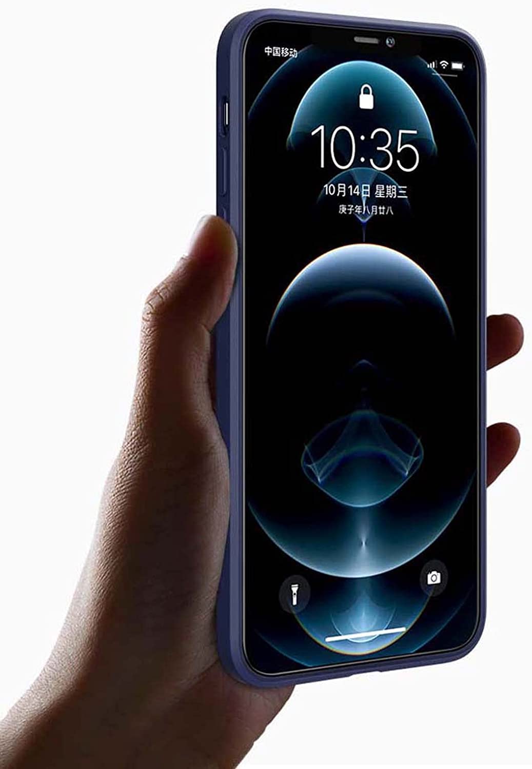 SCHIK Funda trasera totalmente envuelta, para Apple iPhone 13 Mini (2021) de 5.4 pulgadas, a prueba de golpes, fácil de limpiar, funda de silicona líquida [protección de pantalla y cámara] (color: