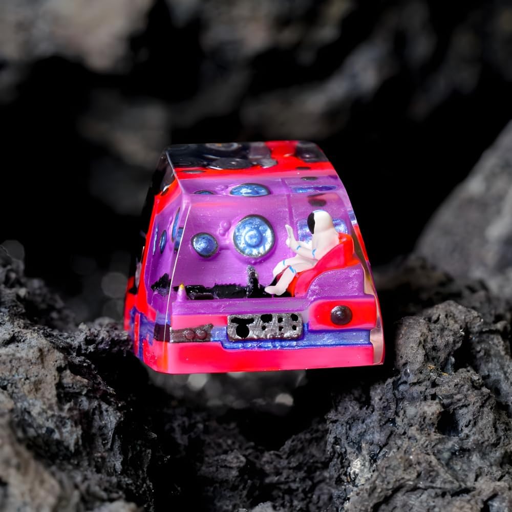 Astronaut Keycap Space Pilot Space Handmade Artisan Keycap Cute Key Caps Custom Keycaps Keyboard Caps Resin Keycaps for Cherry MX Mechanical Keyboard Lovers Gift