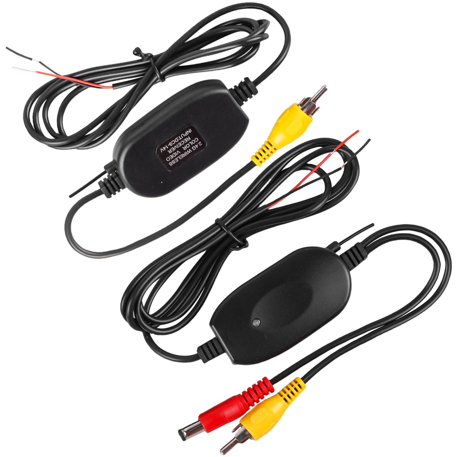 GBKDQQ Auto 2.4G Wireless Video Transmisor y Receptor, Monitor Inalámbrico para Coche de Aparcamiento con Cámara RCA 2.4 Ghz