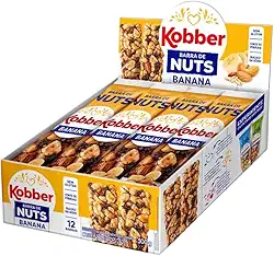 Barra De Cereal Kobber Classic Nuts Caixa Com 12un Barrinha Sem Glúten Zero Lactose Baixo Sódio (300g, Nuts Banana)
