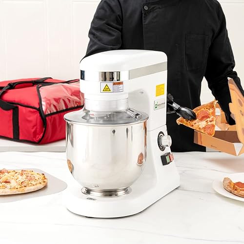 Miniatura 7 de Restaurantware Hi Tek - Batidora eléctrica de pie de 7.4 cuartos de galón, 1 batidora de cocina con cabezal inclinable con soporte, incluye gancho