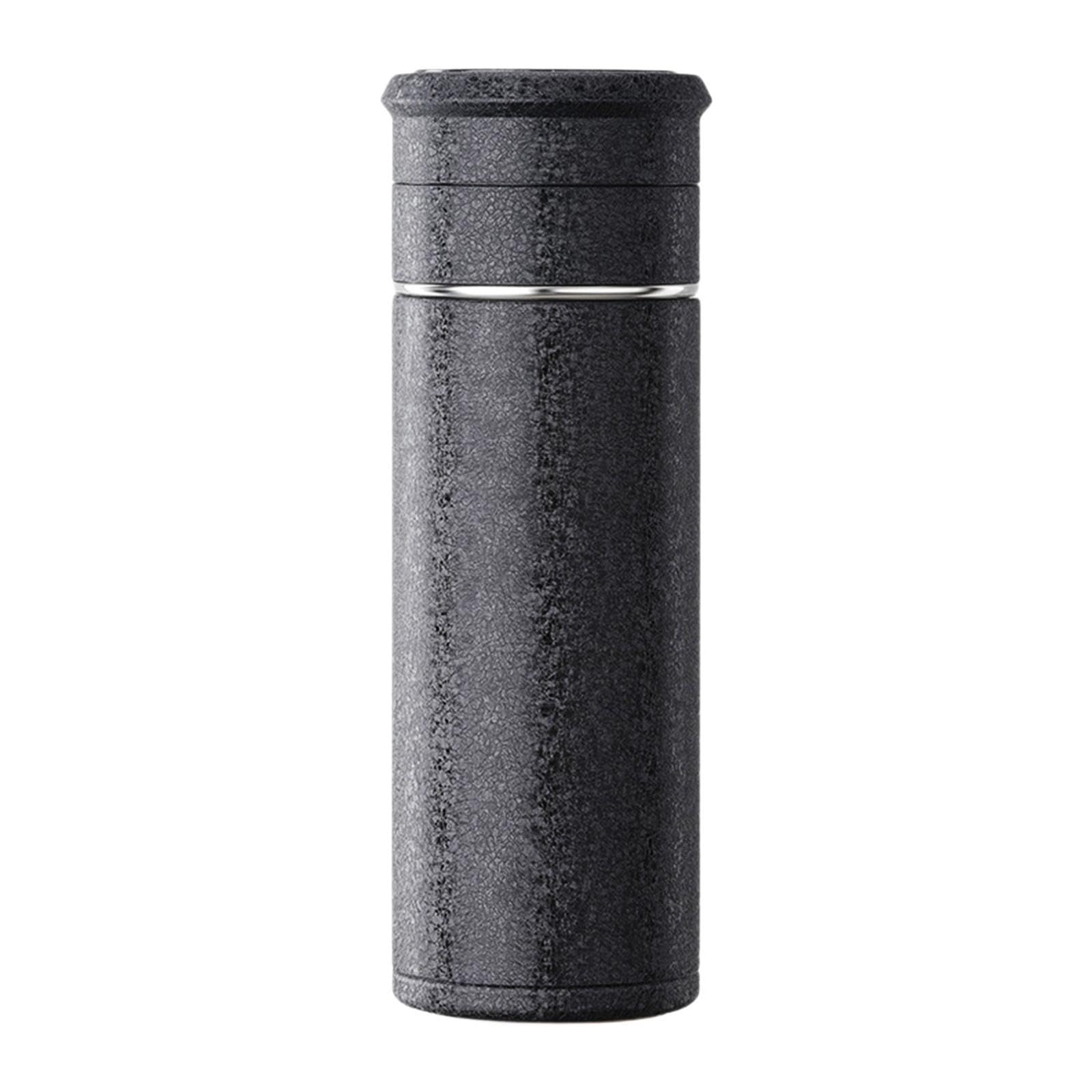 Botella Térmica con de Té de 500 Ml. Botella de Agua Térmica Portátil. Vaso Térmico para Té, Ideal para El Hogar Y Los Viajes Diarios, Grieta de Hielo Negra, tal como se describe