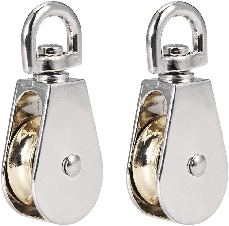 sourcing map Bloque de Polea de Gancho Giratorio de Grúa de Elevación de 1