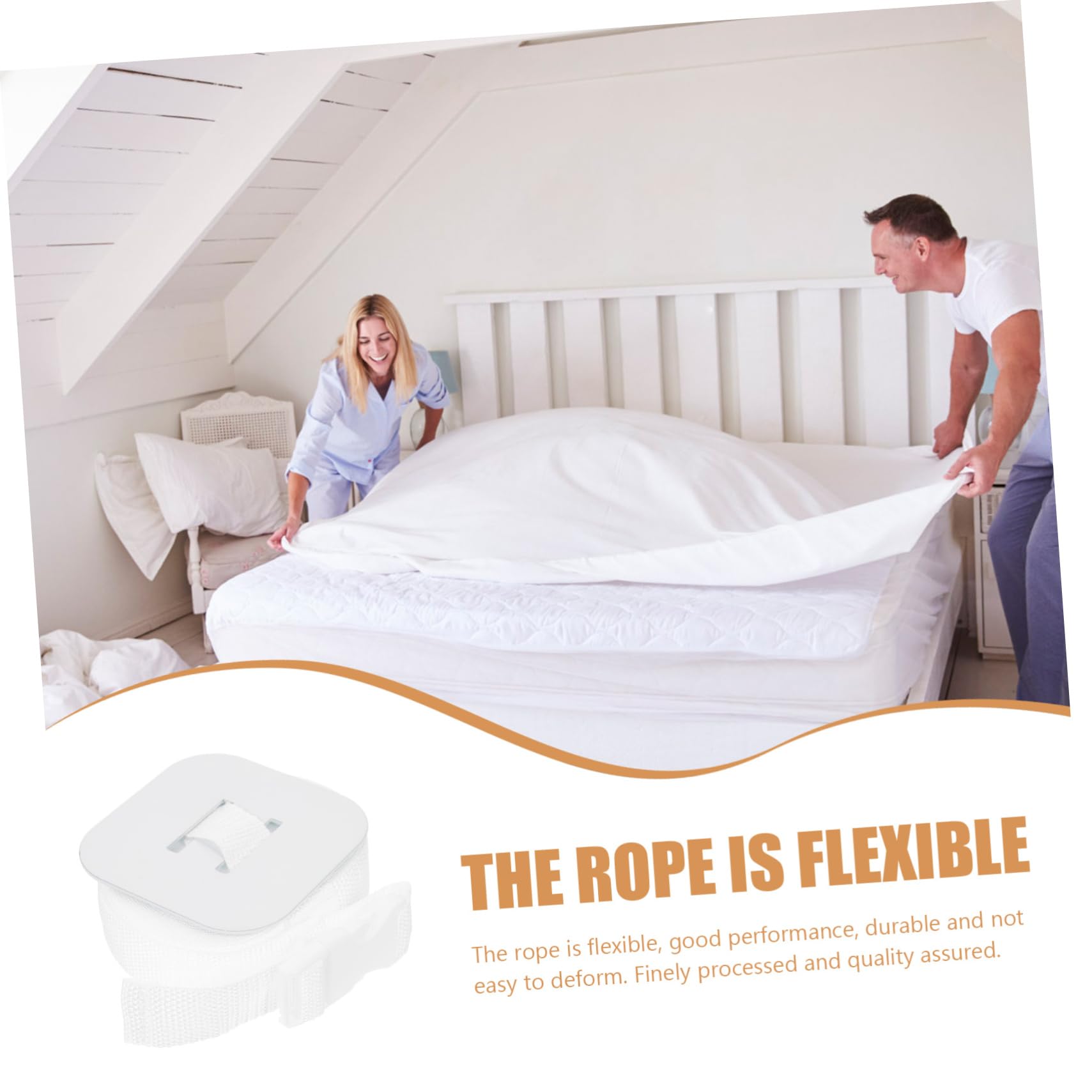 MUCKLILY Creative Spliced Bed Fixing Rope Bed Belt for Securely Fastening Cribs and Beds Flexible and Tough Household Accessory