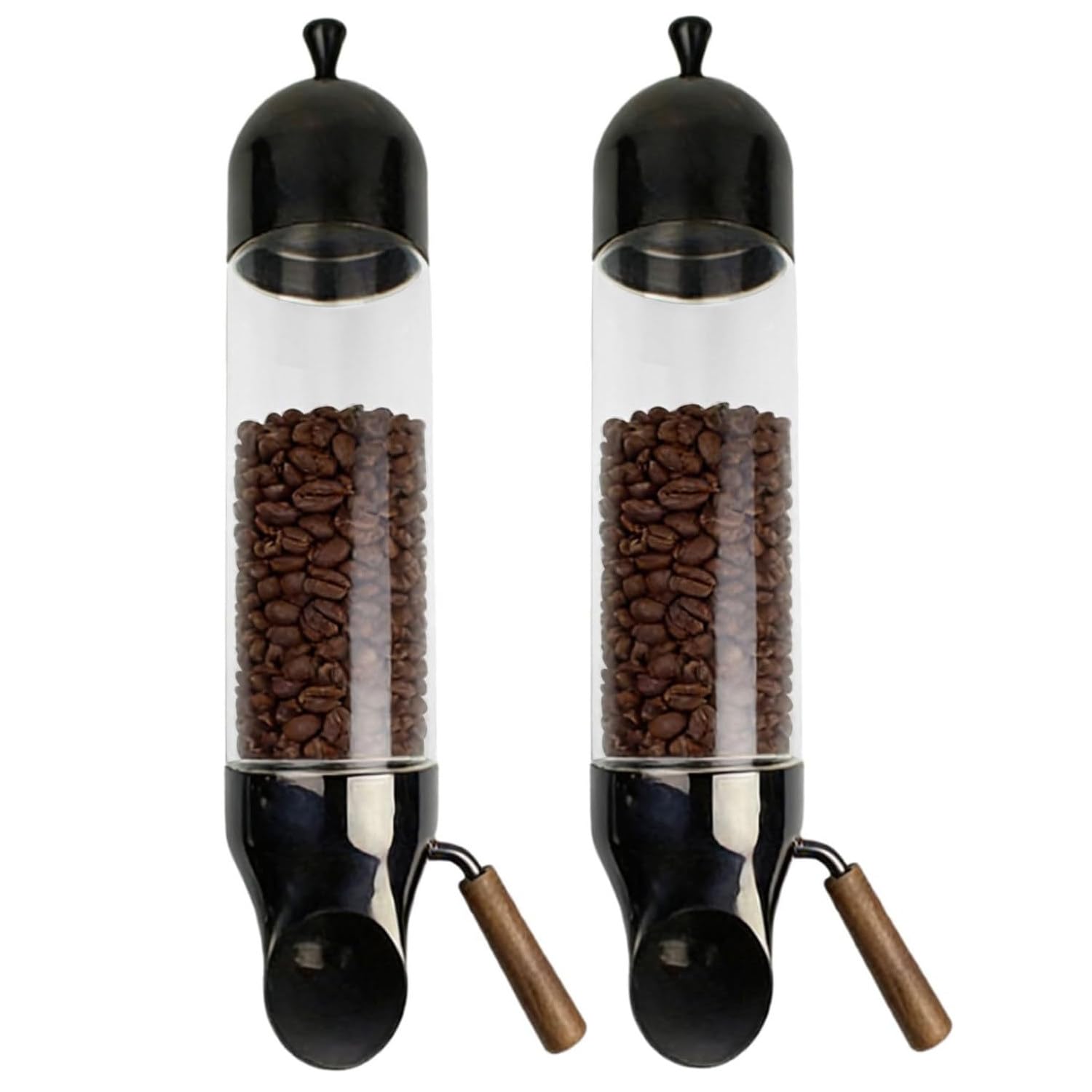 Lxmydriasis Black42cm Commercial Wall-Mounted Cereal Dispenser Storage Container -2Pack
