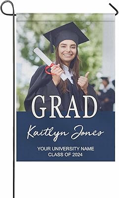 Amazon.com : Custom Graduation Garden Flag with Name, Personalized ...