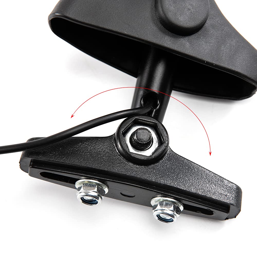 Moto Rétroviseur latéral avec clignotants LED Universel pour Cruiser Street Sport Bike (A)