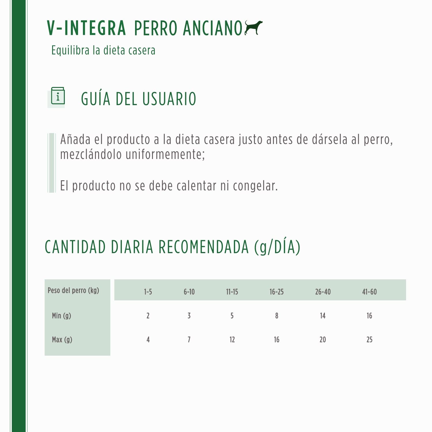 V INTEGRA Perro Anciano 200g, Suplemento Completo Rico en Vitaminas y Minerales para Equilibrar Dieta Casera y Barf, V Integra Vitaminas para Perros, Suplementos para Perros Made in Italy