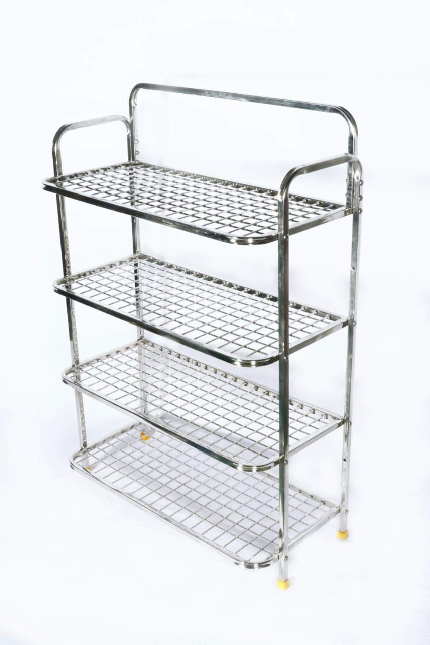 DHSVS Stainless Steel Shoe Rack, Multipurpose Stand, Books Stand (31 X 30 Inch) Wt-5.5kg-image-9