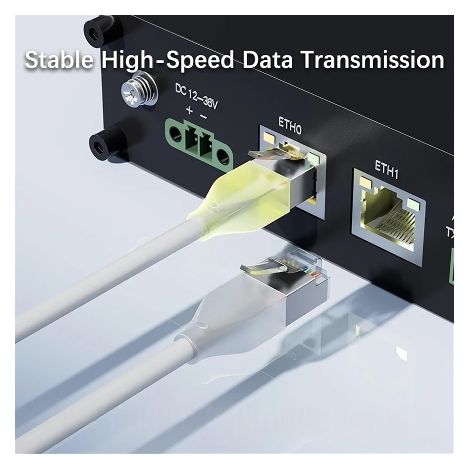Cavo Ethernet, Cavi patch FTP Cat6a 10 Gbps 0,1-2 m Confezione da 24 pezzi bianchi for switch server