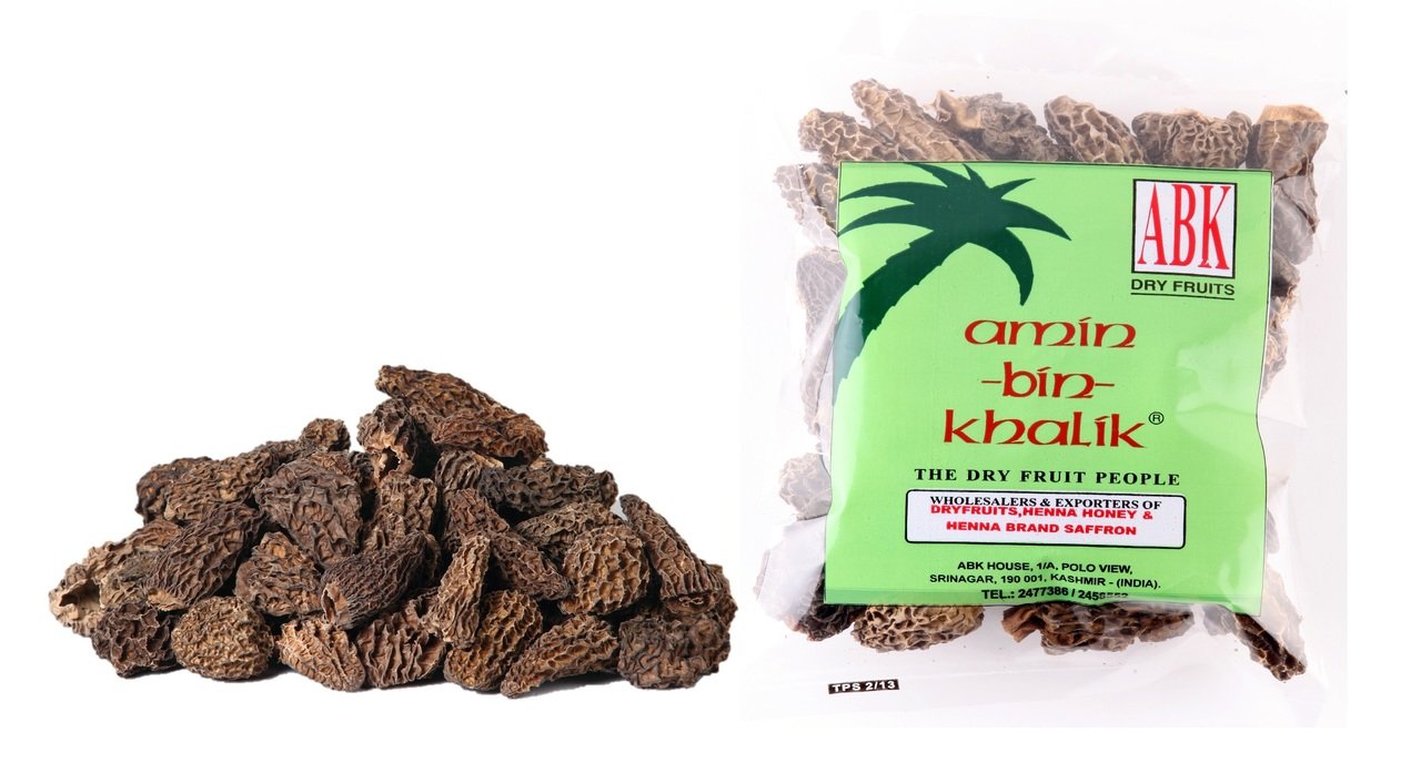 ABK Brand Morel Mushrooms, Natural, Organic, True Morel Mushrooms, 200 gm 1