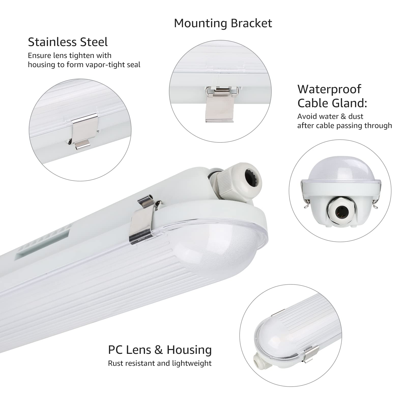 Luce Da Vasca LED Lampada Per Ambienti Umidi Luce Cantina 127 - Foto 6