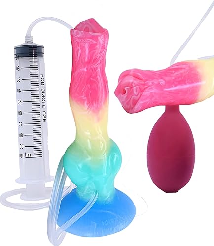 Consolador de perro con nudo chorro, realista, suave, eyaculador, lobo, arco iris, animal, ventosa, juguetes sexuales gay, juguetes sexuales para