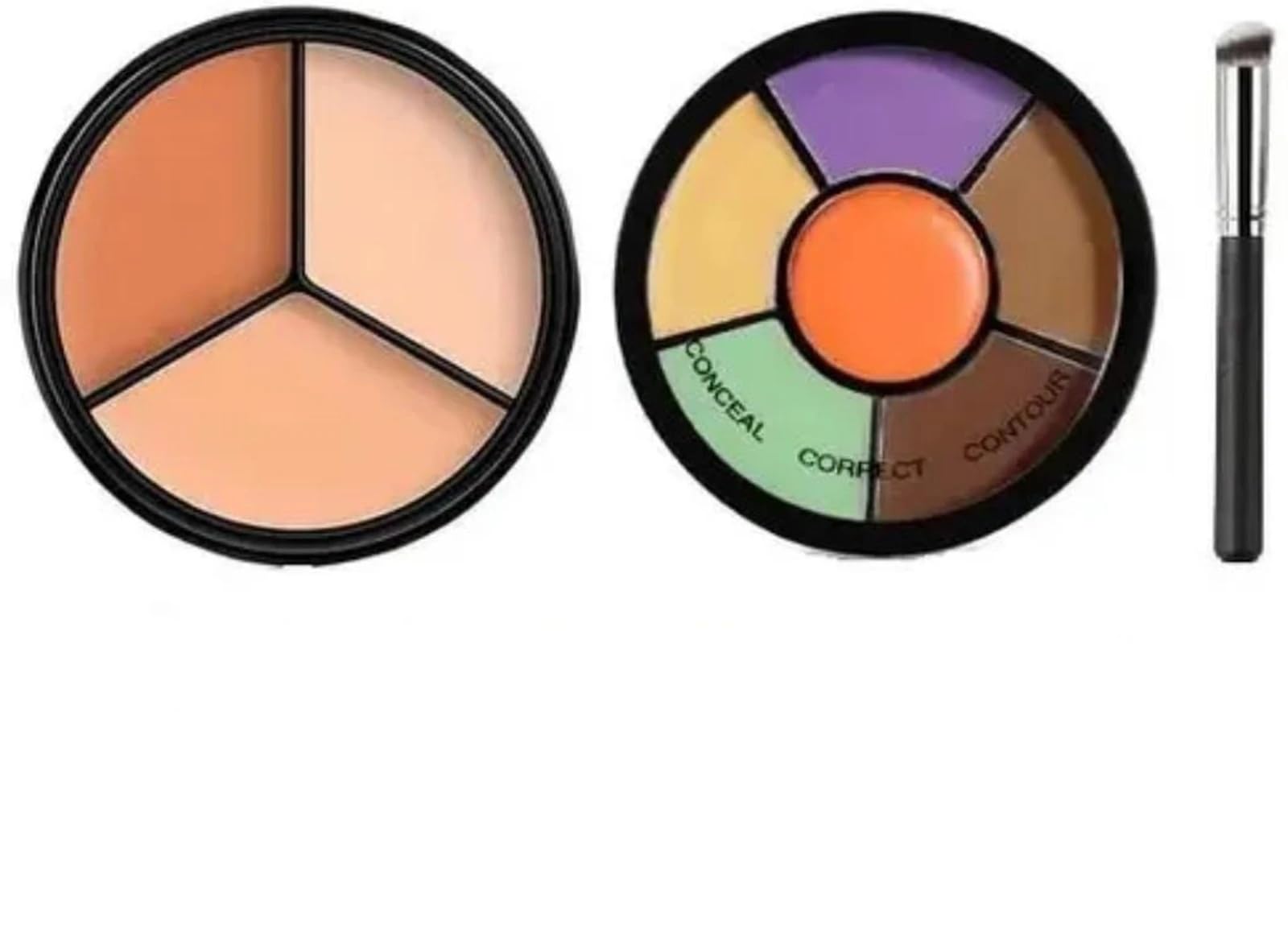 3 in 1 & 6 in 1 Concealer Palette Combo with Free Black Brush | Full Coverage Makeup for Dark Circles, Blemishes & Contouring-image-14