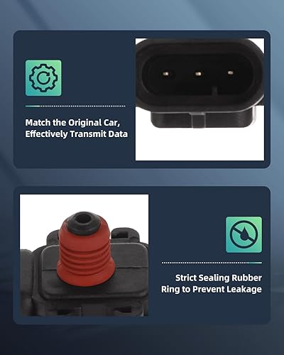 Miniatura 3 de SCITOO Sensor de presión absoluta colector AS59 2PCS apto para 2006 para Buick Allure 2005 para Buick LaCrosse