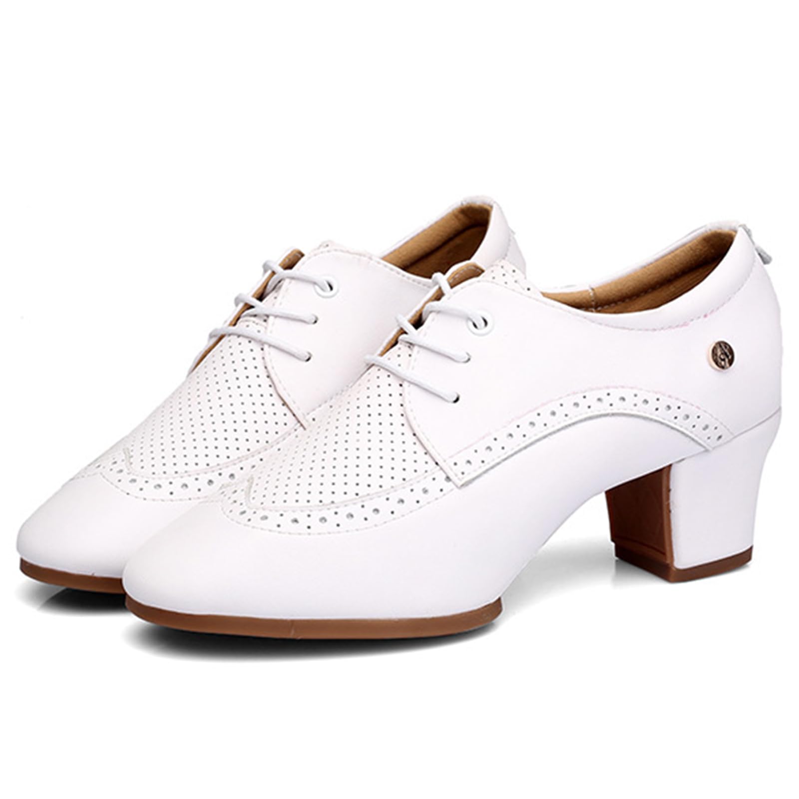 Tanzschuhe Damen 3.5cm Absatz Standard Tanzschue for Latein Jazz Line Dance Zwei Sohlenarten zur Auswahl