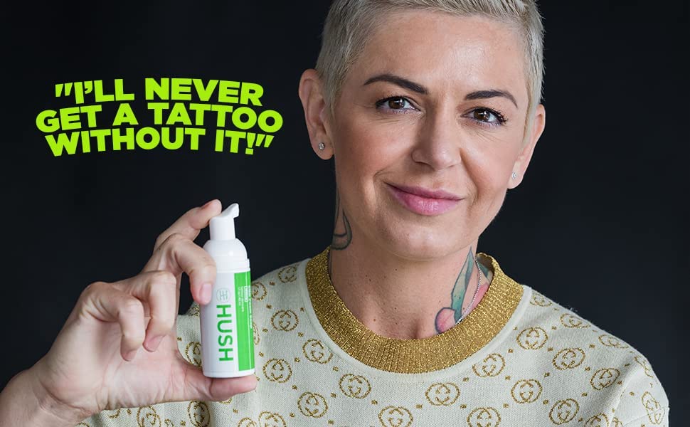 Miniatura 7 de Hush Anesthetic Session Bundle with Gel 4oz. 4oz gel, 4oz spray, espuma jabón tatuaje post-cuidado conjunto paquete para la curación del tatuaje