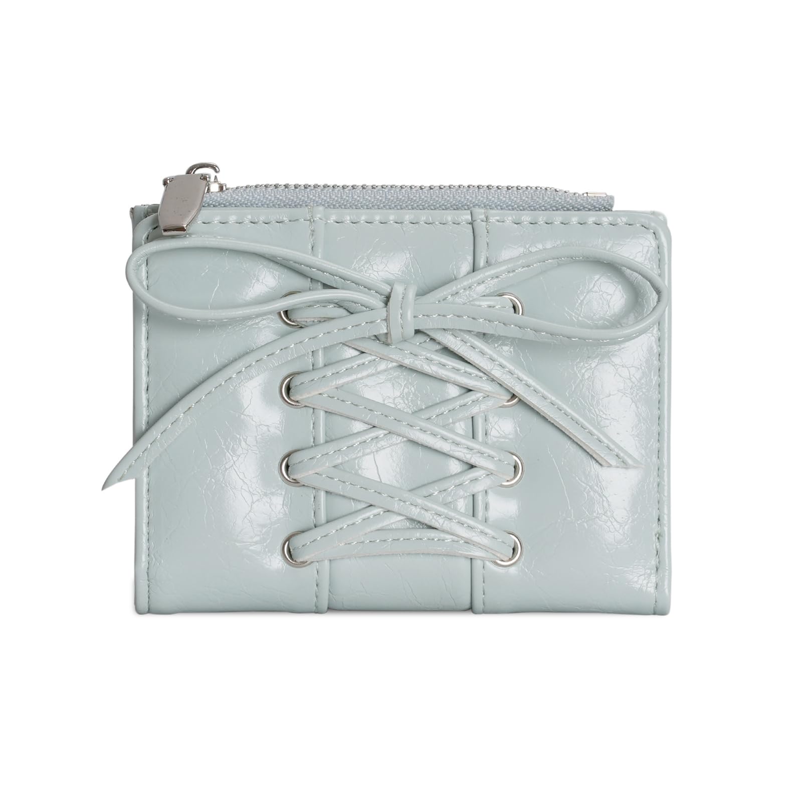 Elnwnnkc Wallet with Card Holder Coin Purse Simple Change Purse Lovely Bows Short PU Leather Wallet for Travel Lovely Bows