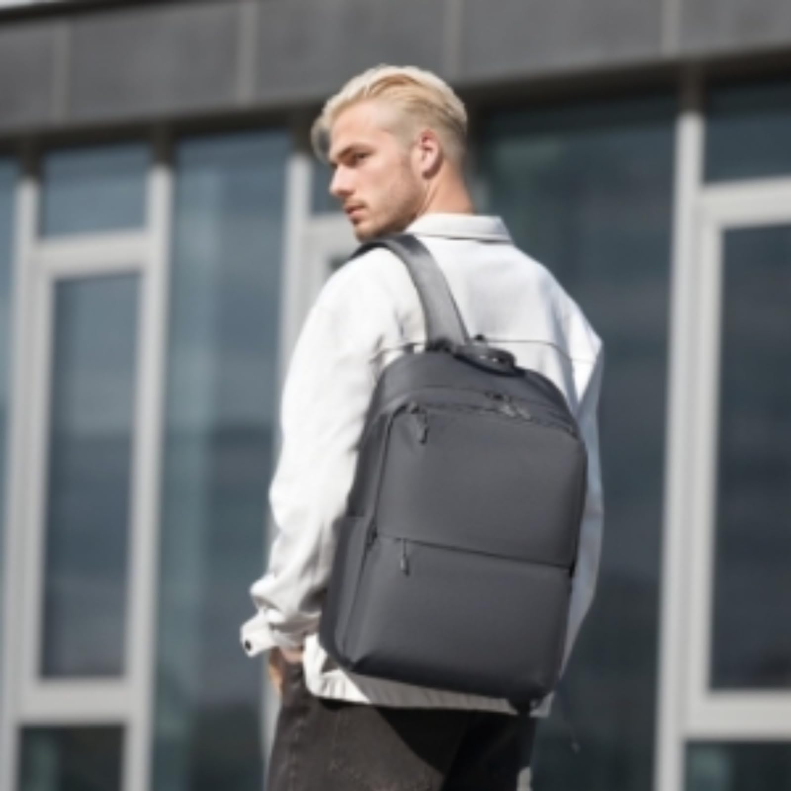 Plecak unisex biznesowy na co dzień - torba na laptopa z tkaniny Oxford o dużej pojemności, trwała, wodoodporna podróż