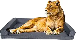 Cama Sofá Pet Grande 120x80x17cm Confortável, Resistente e Impermeável - Pet Querido (CINZA)