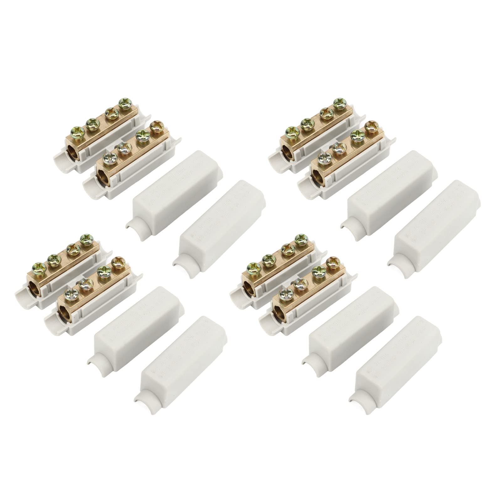 Bornier D'épissure 4 Pièces, 1000V 100A 2.5‑16mm² 2 en 2 Sorties Connecteur de Fil Haute Puissance ZK 1116 pour la Connexion